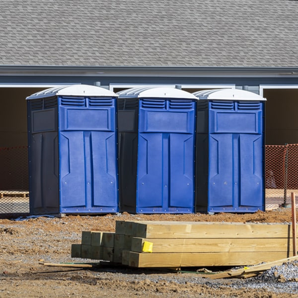 how often are the porta potties cleaned and serviced during a rental period in Rienzi MS